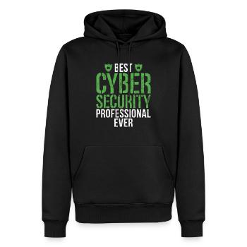 Piratage informatique en cybersécurité - Sweat à capuche Premium bio Homme - noir - Devant - Nico (187cm)