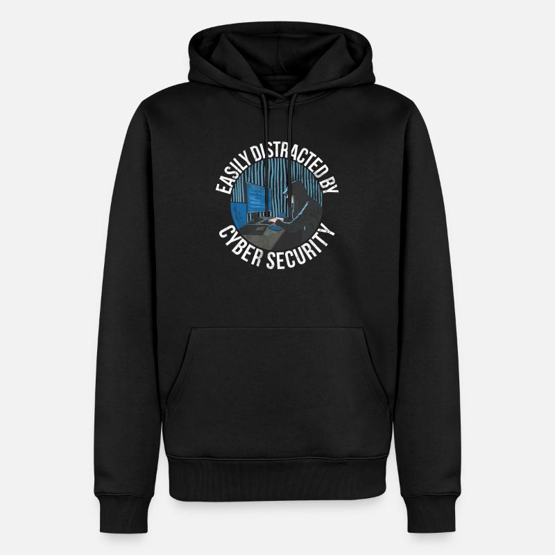 Cyber-sicherheits-hacker-hacking - Männer Premium Bio Hoodie - Schwarz
