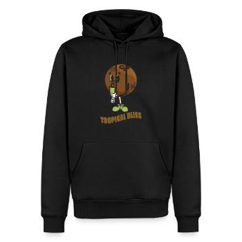 Jus d’amour de noix de plage été tropical - Sweat à capuche Premium bio Homme - noir - Devant - Nico (187cm)