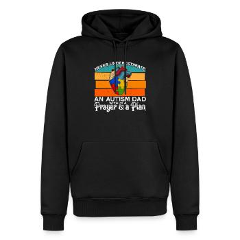 Autism Herz Autismus-Puzzleteil Dad - Männer Premium Bio Hoodie - Schwarz - Vorne - Nico (187cm)