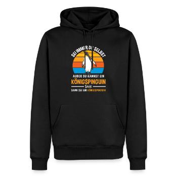 Seevögel Tierwelt Königspinguin Pinguin - Männer Premium Bio Hoodie - Schwarz - Vorne - Nico (187cm)