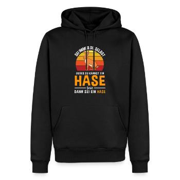 Kaninchen Feldhase Hasenbesitzerin Hase - Männer Premium Bio Hoodie - Schwarz - Vorne - Nico (187cm)