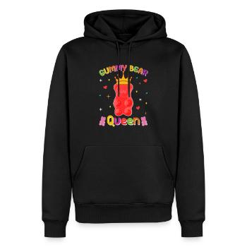 Gümmibär Reine des bonbons - Sweat à capuche Premium bio Homme - noir - Devant - Nico (187cm)