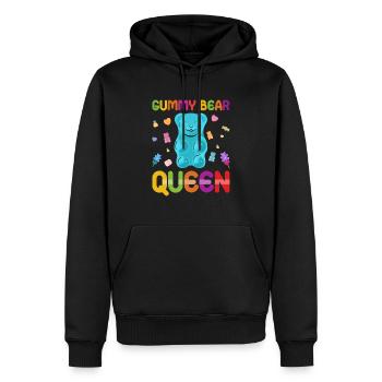 Gümmibär Reine des bonbons - Sweat à capuche Premium bio Homme - noir - Devant - Nico (187cm)