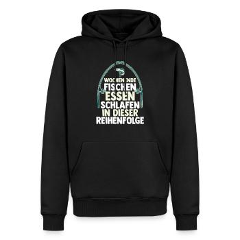 Angler Fischen Angelrute Angeln - Männer Premium Bio Hoodie - Schwarz - Vorne - Nico (187cm)