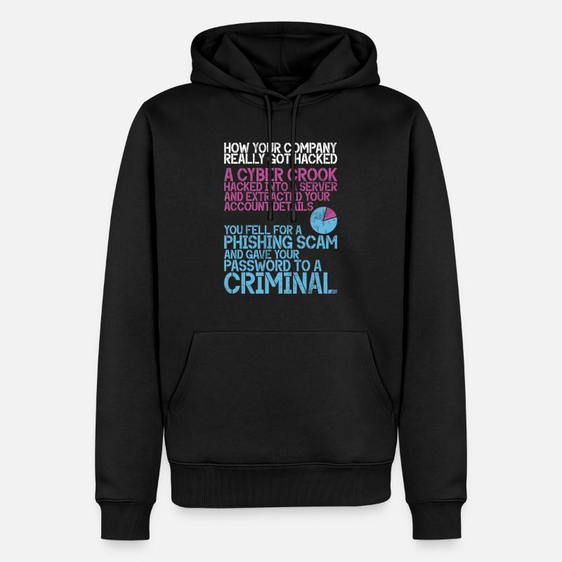 Cyber-sicherheits-hacker-hacking - Männer Premium Bio Hoodie - Schwarz