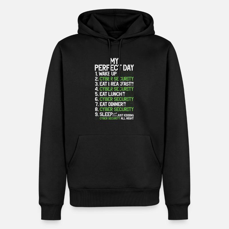 Cyber security hacker hacking - Men’s Premium Organic Hoodie - black