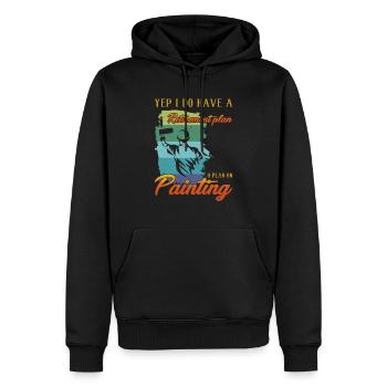 Retirementplan Painting künstlerisch Dekorieren - Männer Premium Bio Hoodie - Schwarz - Vorne - Nico (187cm)