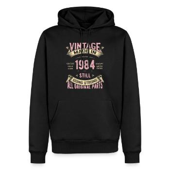 40. Geburtstag Jahrgang 1984 Klassischer Geburtstag 40 ja - Männer Premium Bio Hoodie - Schwarz - Vorne - Nico (187cm)