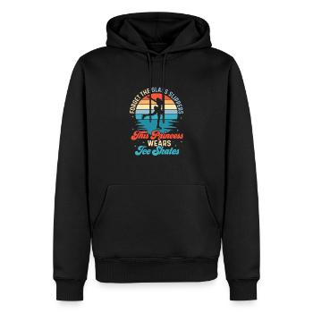 Enchanted Ice: Where Skates Beat Slippers - Männer Premium Bio Hoodie - Schwarz - Vorne - Nico (187cm)