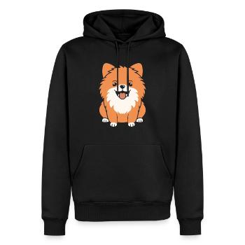 Spitz - Sweat à capuche Premium bio Homme - noir - Devant - Nico (187cm)
