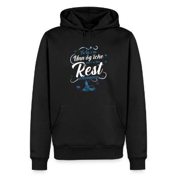 Pêcheur à la ligne Canne à pêche Pêche - Sweat à capuche Premium bio Homme - noir - Devant - Nico (187cm)