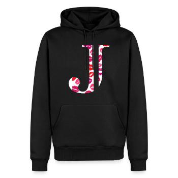 Buchstabe j Küsse - Männer Premium Bio Hoodie - Schwarz - Vorne - Nico (187cm)