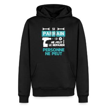 Pate DIY Handwerker Lustiger Humor Geschenk - Männer Premium Bio Hoodie - Schwarz - Vorne - Nico (187cm)