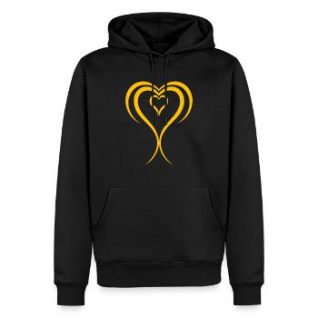 Endometriose - Männer Premium Bio Hoodie - Schwarz - Vorne - Nico (187cm)