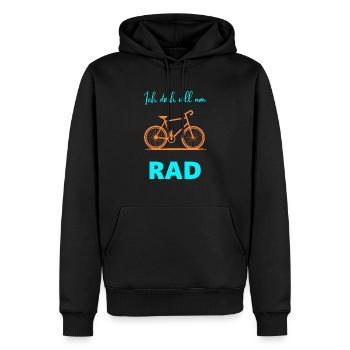 Fahrrad - Männer Premium Bio Hoodie - Schwarz - Vorne - Nico (187cm)