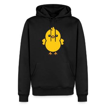 Küken - Männer Premium Bio Hoodie - Schwarz - Vorne - Nico (187cm)
