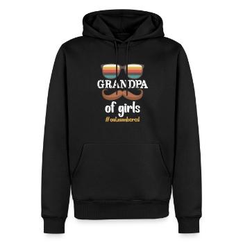 Grand-père de filles en infériorité numérique Grand-père de filles - Sweat à capuche Premium bio Homme - noir - Devant - Nico (187cm)