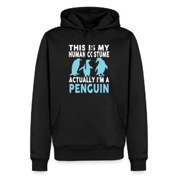 Déguisements Mon Peuple Costume En Fait Un Pingouin - Sweat à capuche Premium bio Homme - noir - Devant - Nico (187cm)