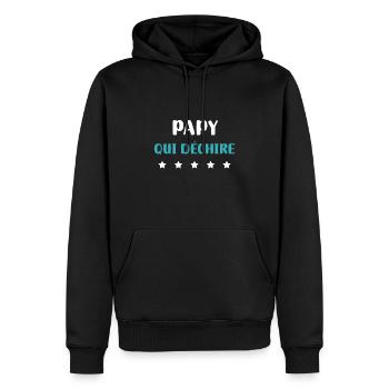 Opa zerreißt personalisierten Opa - Männer Premium Bio Hoodie - Schwarz - Vorne - Nico (187cm)