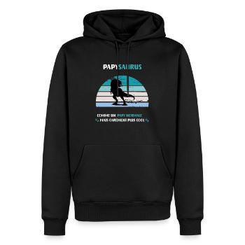 Opa Saurus Normaler Dinosaurier T Rex Opa - Männer Premium Bio Hoodie - Schwarz - Vorne - Nico (187cm)