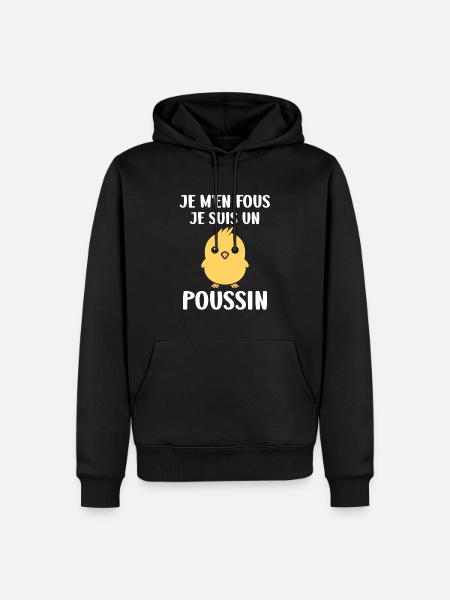 Humour bébé poussin - Sweat à capuche Premium bio Homme - noir
