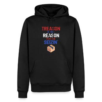 La trahison est la raison du raid du FBI de Seizin - Sweat à capuche Premium bio Homme - noir - Devant - Nico (187cm)