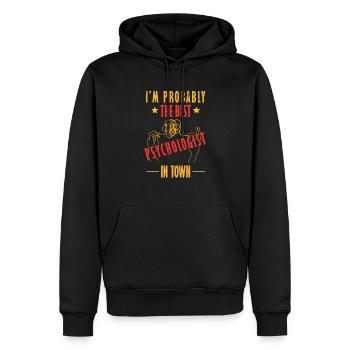 Der beste Psychologe der Stadt Therapeut Therapie - Männer Premium Bio Hoodie - Schwarz - Vorne - Nico (187cm)