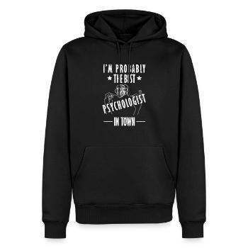 Der beste Psychologe der Stadt Therapeut Therapie - Männer Premium Bio Hoodie - Schwarz - Vorne - Nico (187cm)