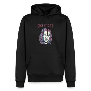 Cool Vampire Retro Halloween Beautiful Hot Fashion - Men’s Premium Organic Hoodie - black - Front - Nico (187cm)