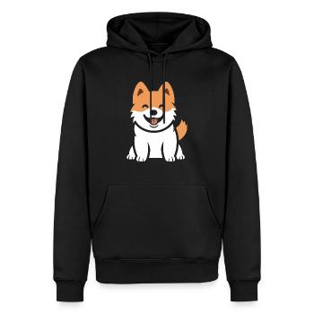 Shikoku - Männer Premium Bio Hoodie - Schwarz - Vorne - Nico (187cm)