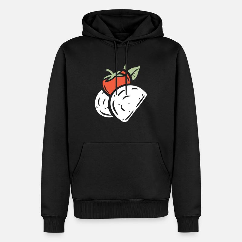 Mozzarella - Männer Premium Bio Hoodie - Schwarz