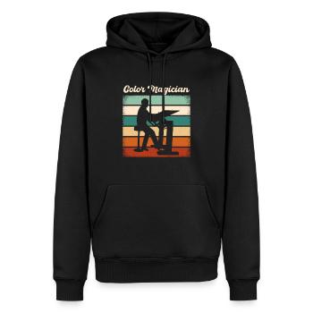 Artist Painter Graphic Color Magician Gift Idea - Männer Premium Bio Hoodie - Schwarz - Vorne - Nico (187cm)
