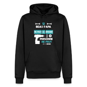 Hübscher DIY-Papa-Handwerker Humor Geschenk - Männer Premium Bio Hoodie - Schwarz - Vorne - Nico (187cm)