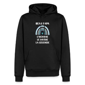 Hübscher Vater Mann Mythos Legende Regenbogen Geschenk - Männer Premium Bio Hoodie - Schwarz - Vorne - Nico (187cm)