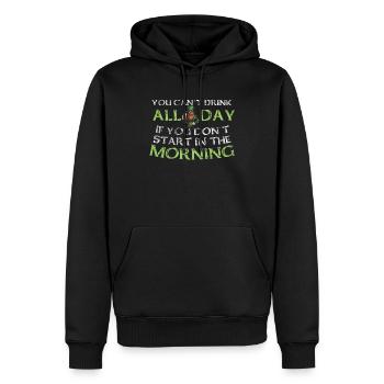 vous ne pouvez pas boire - Sweat à capuche Premium bio Homme - noir - Devant - Nico (187cm)
