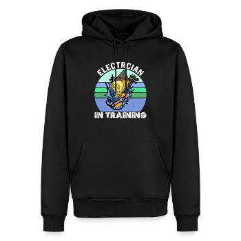 Electrician in training Lighting Technician Lamp Profession - Men’s Premium Organic Hoodie - black - Front - Nico (187cm)