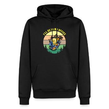 Je vais être dans mon bureau Profession d’électricien - Sweat à capuche Premium bio Homme - noir - Devant - Nico (187cm)