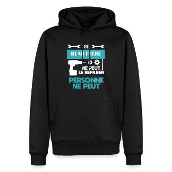 Schwager DIY Handwerker Lustiger Humor - Männer Premium Bio Hoodie - Schwarz - Vorne - Nico (187cm)