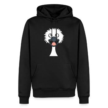autruche - Sweat à capuche Premium bio Homme - noir - Devant - Nico (187cm)