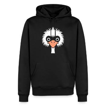 Strauß - Männer Premium Bio Hoodie - Schwarz - Vorne - Nico (187cm)