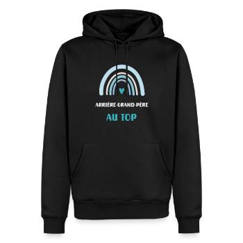 Regenbogen Top Urgroßvater - Männer Premium Bio Hoodie - Schwarz - Vorne - Nico (187cm)
