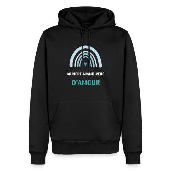 Urgroßvater von Rainbow Love - Männer Premium Bio Hoodie - Schwarz - Vorne - Nico (187cm)