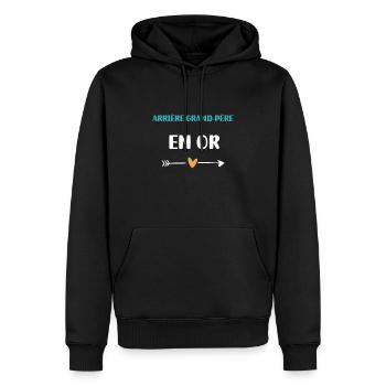 Urgroßvater im goldenen Herzen - Männer Premium Bio Hoodie - Schwarz - Vorne - Nico (187cm)