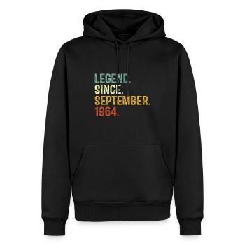 Legende seit September 1964 Geschenke zum 60. Geburtstag - Männer Premium Bio Hoodie - Schwarz - Vorne - Nico (187cm)