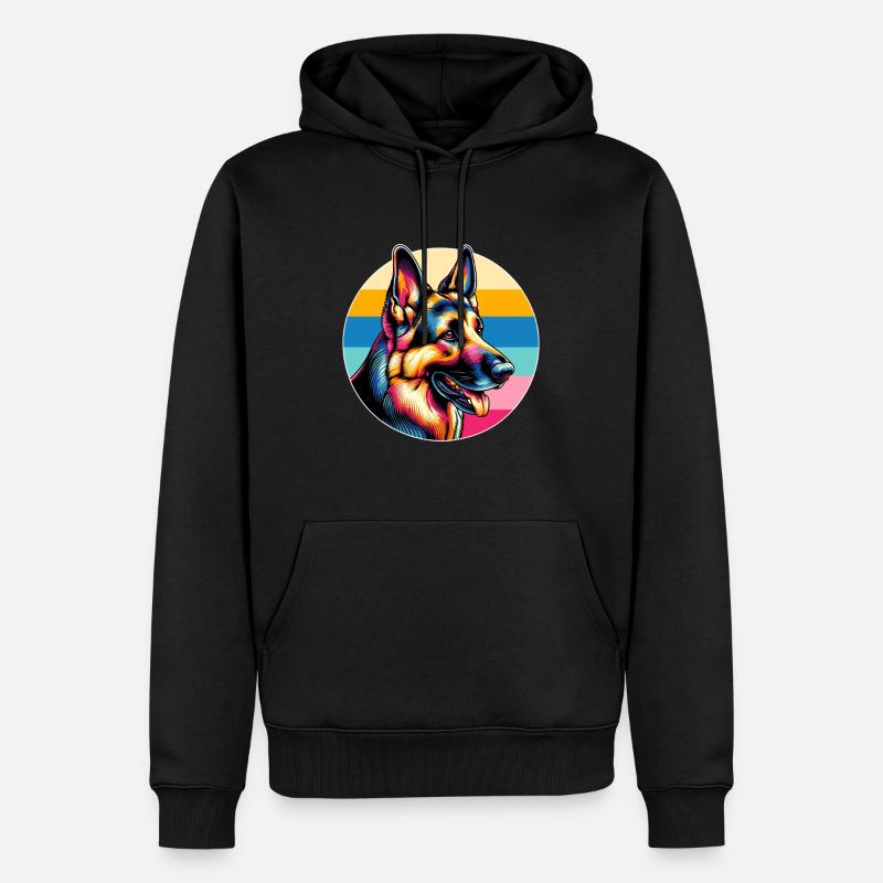 Chien de berger - Sweat à capuche Premium bio Homme - noir