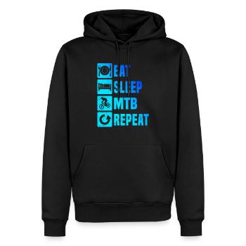 Vélo de cyclisme femme Homme Vélo de montagne - Sweat à capuche Premium bio Homme - noir - Devant - Nico (187cm)