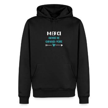 Danke, Urgroßvaterherz - Männer Premium Bio Hoodie - Schwarz - Vorne - Nico (187cm)