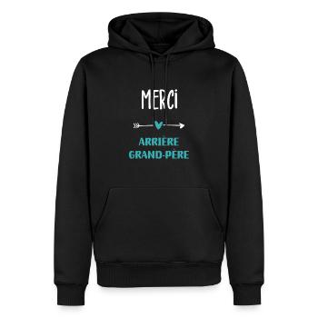 Danke Urgroßvater Humor - Männer Premium Bio Hoodie - Schwarz - Vorne - Nico (187cm)