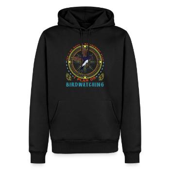 Oui, j’ai une plante de retraite pour observer les oiseaux - Sweat à capuche Premium bio Homme - noir - Devant - Nico (187cm)